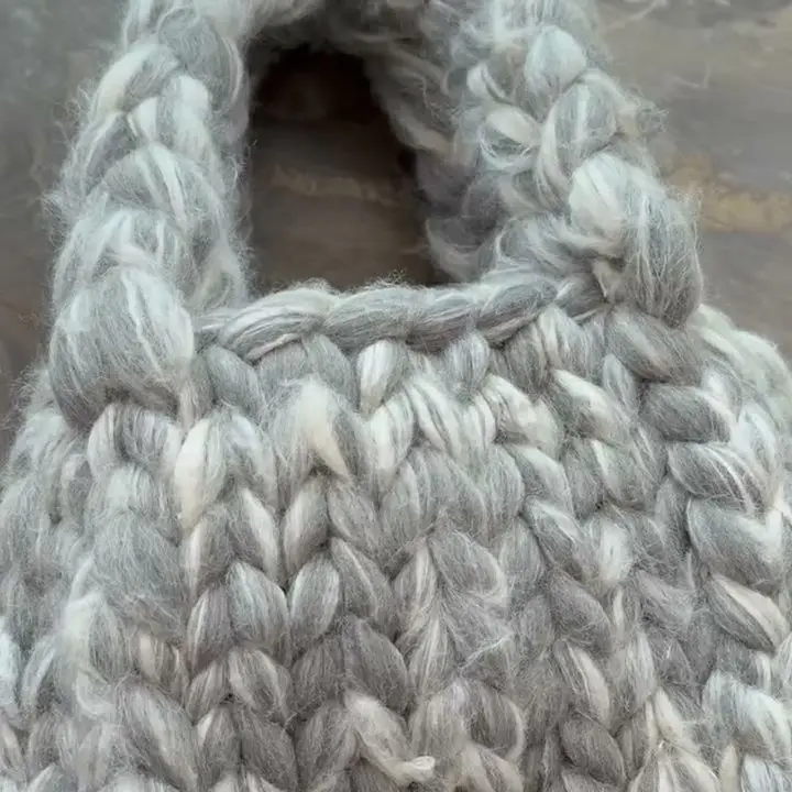The silver-grey merino-silk chunky mini bag that survived the experiment