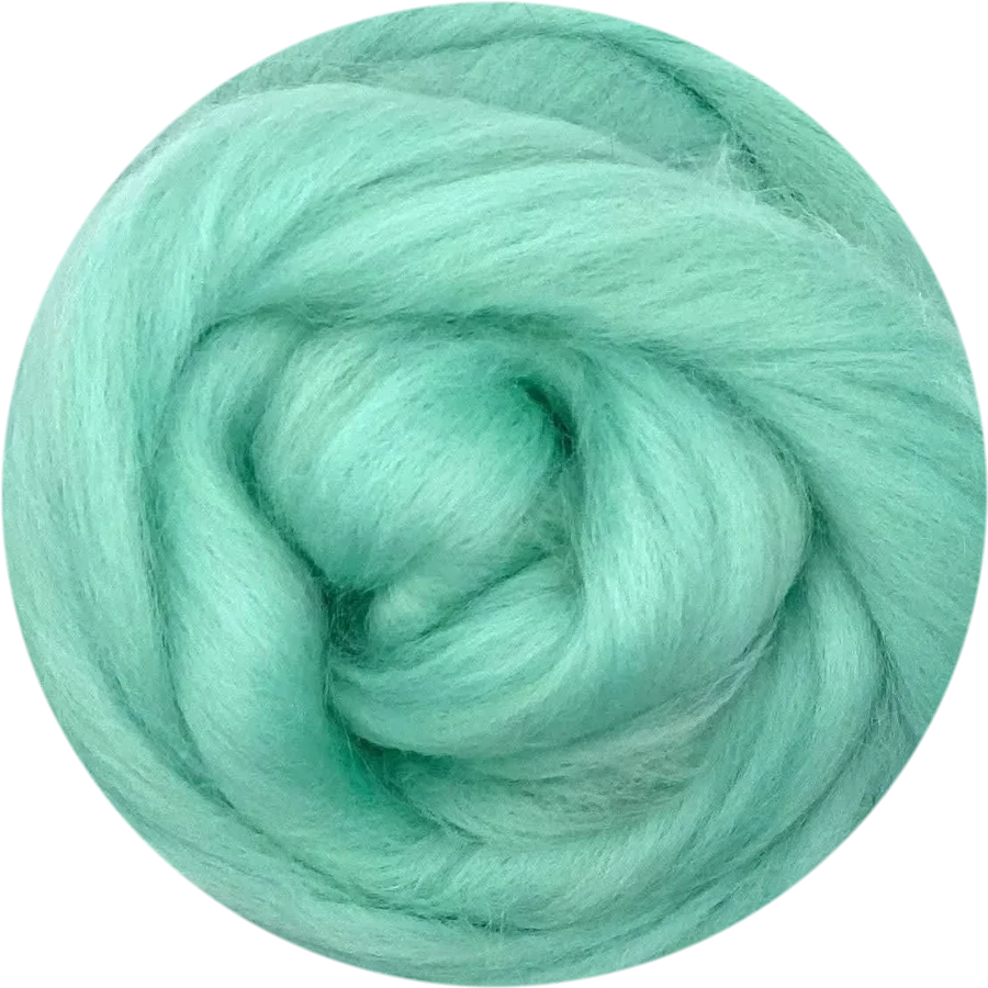 Aqua Corriedale wool roving