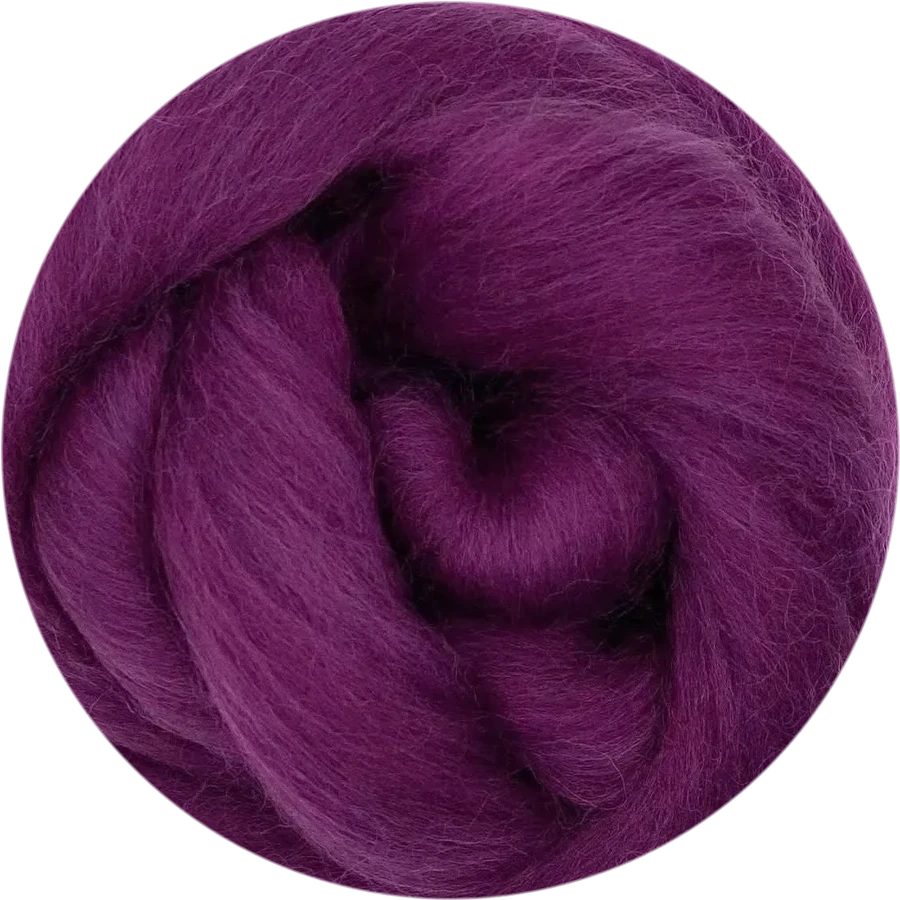 Damson Corriedale wool roving
