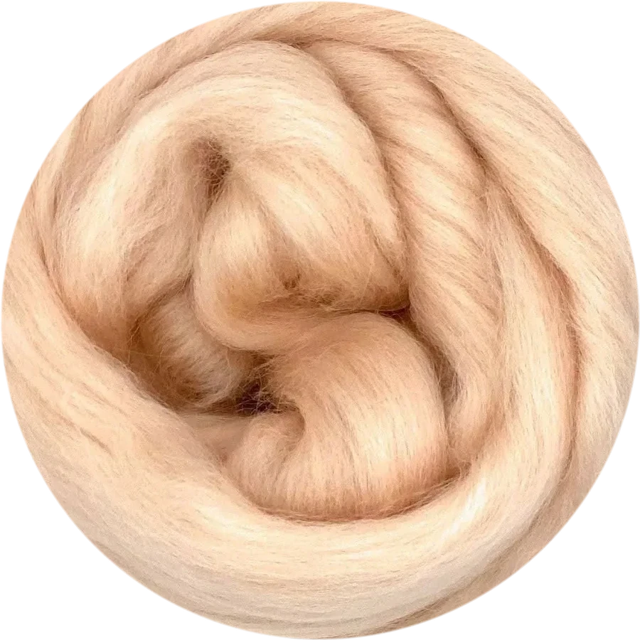 Eggshell Corriedale wool roving