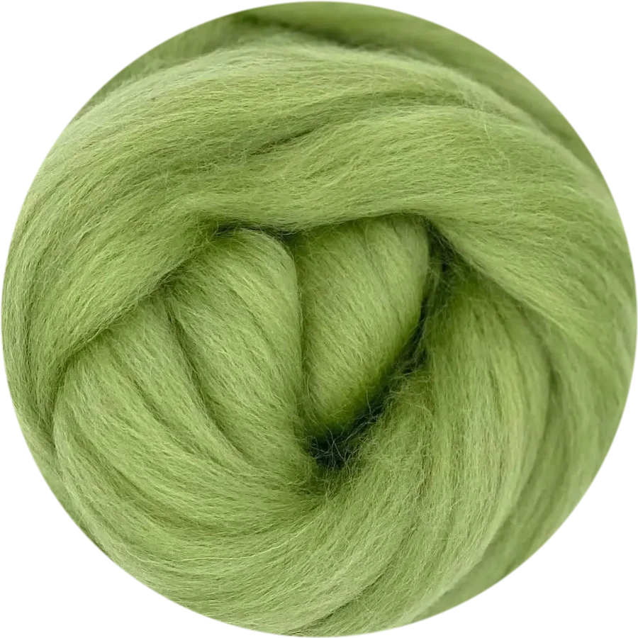 Sage Corriedale wool roving